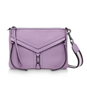 NEW Botkier Trigger crossbody Flat Zip Leather bag, $218 lilac